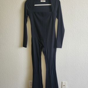 Qinsen Double Lined Long-Sleeve Jumpsuit